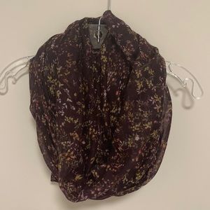 Purple floral infinity scarf